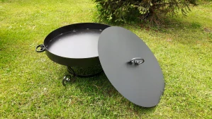 KOVANÉ 80CM Záhradné ohnisko na gril + pokrievka