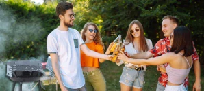 Grill Set Party Set gril na drevené uhlie otvárač na podpaľovanie uhlia 4v1