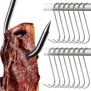 Jednoduchý údiarenský hák na údenie údenín JA Stallux 3 mm 10 cm