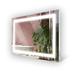 LED kúpeľňové zrkadlo s podsvietením 80 × 60 cm