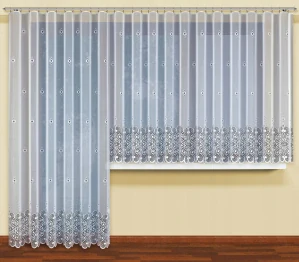 Balkónová žakárová záclona Haft Kalisz Royal, 200 × 250 cm