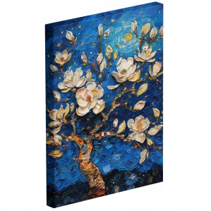Obraz na plátne Vincent van Gogh Biele kvety na stenu - Dekorácia 60x90