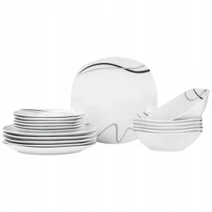 Elegantný 18-dielený jedálenský set PRIMA DECO FALA pre 6 osôb