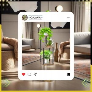 Stabilný a elegantný kovový kvetinový stojan Galaxia® s 3 úrovňami