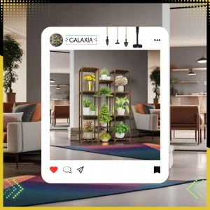 Drevený stojan na kvety Galaxia® s 10 úrovňami - Moderný a univerzálny
