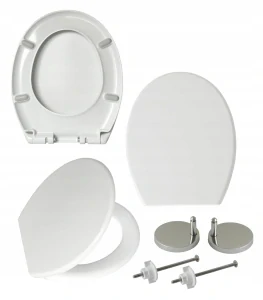 WC doska sedesowa wolnoopadajúca z duroplastu - univerzálna veľkosť pre Cersanit, Koło, Roca