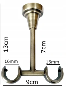 Kompletný dvojitý stropný karniš s priemerom 16+16 mm a dĺžkou 400 cm