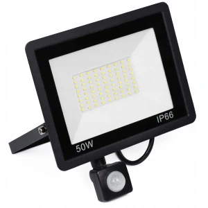 LED reflektor 50 W s pohybovým a súmrakovým senzorom, IP66