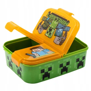 Detský desiatový box Stor Minecraft s 3 priehradkami
