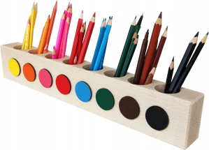 Organizér na perá - Kontajner organizátora triediča pre ceruzky 8 farieb