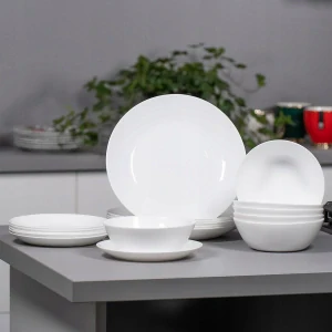 Porcelán, servis - Sada tanierov na 6 -krát večere Opal Black 18el