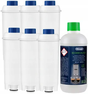 Súprava 6 filtrov Violo a odvápňovača De’Longhi EcoDecalk 500 ml
