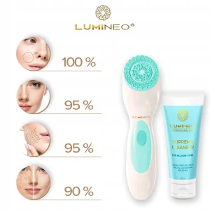 Elektrická čistiaca kefka na tvár Lumineo Brush s gélom 100 ml
