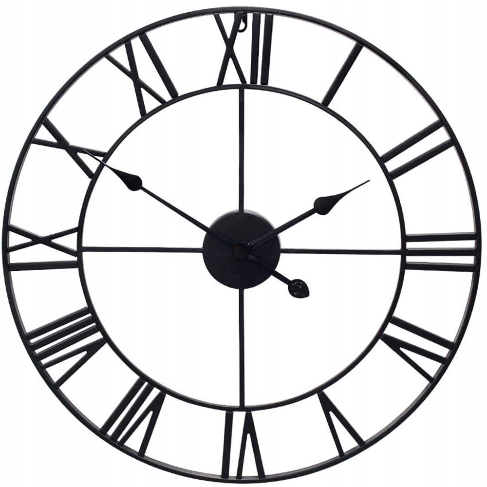 RÍMSKE NÁstenné HODINY RETRO VINTAGE LOFT 3D 60cm