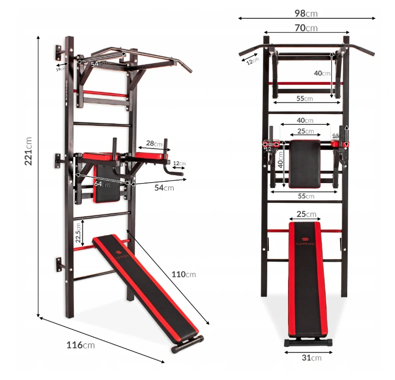 Hrazda, madlo na cvičenie - Zásobníky na cvičenie SG-561 Ladder Lavičová palica