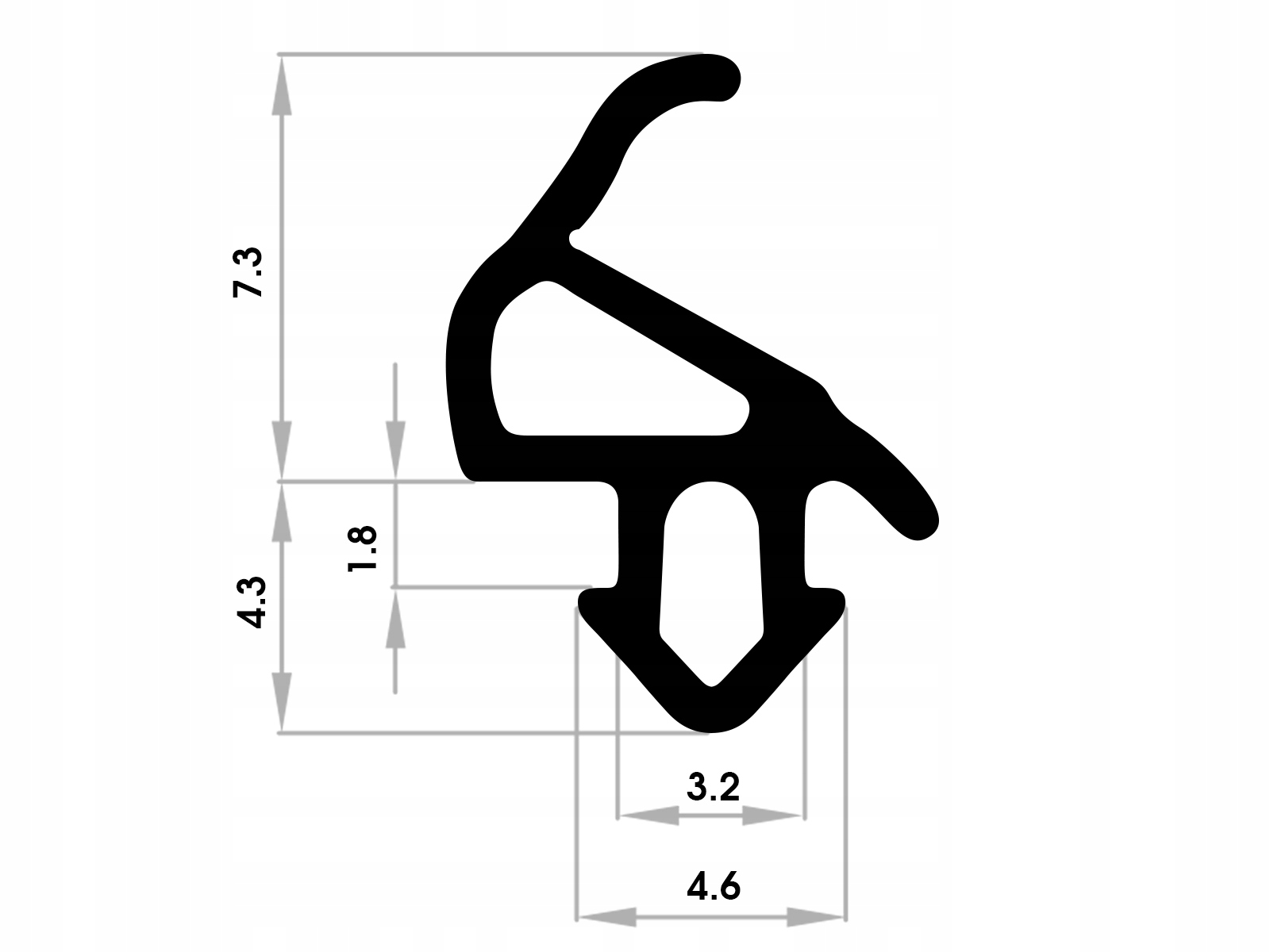 Aluplast S -1559 PVC okenné tesnenie - 100 m