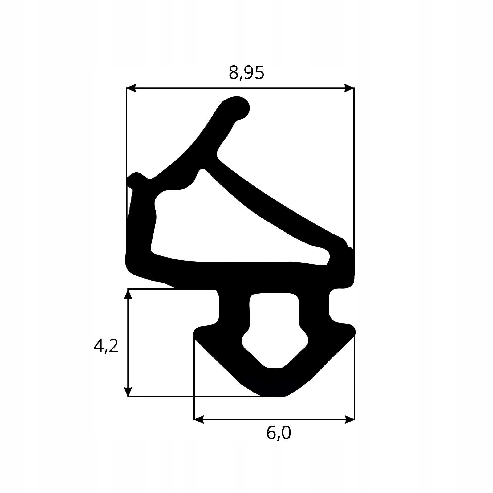 VEKA S -127 PVC okenné tesnenie - 50 m