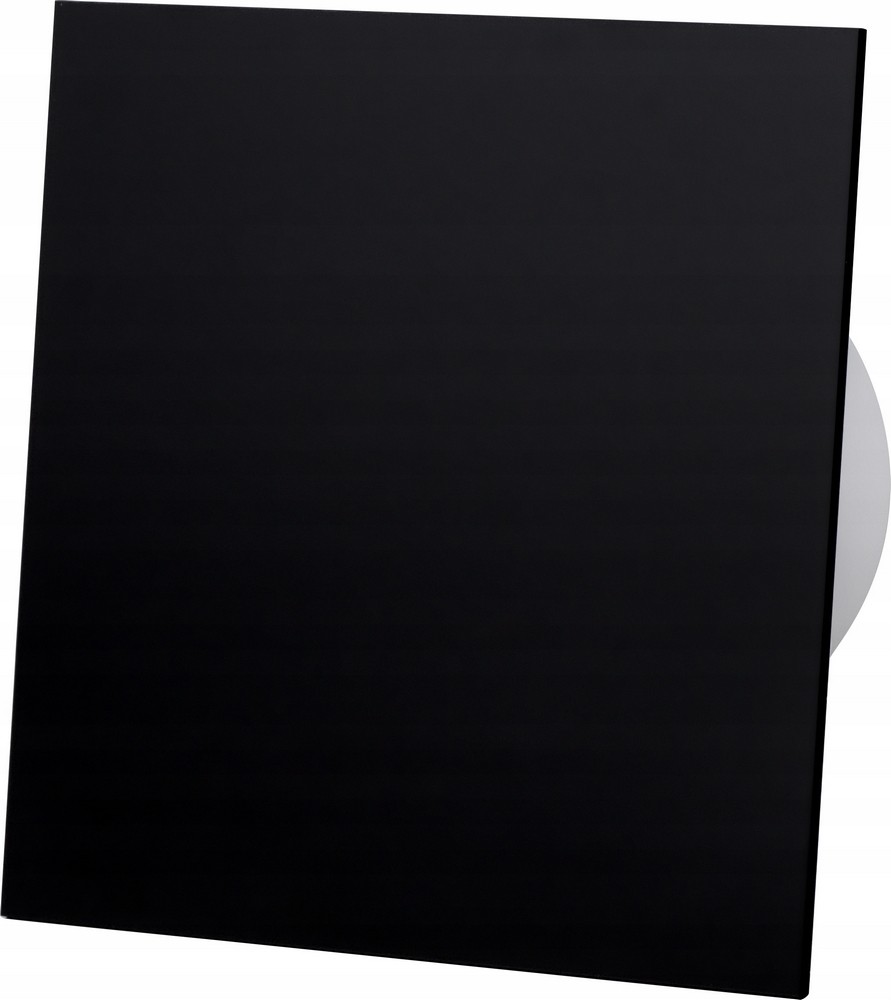 Kúpeľňový ventilátor AirRoxy dRim 100 S, čierny lesklý panel