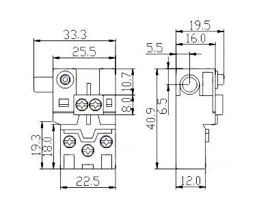 CMI FA2-6/1W-F2 KR1040 12A Diagonálny spínač