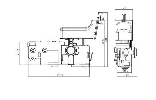 Vypínač BOSCH GBH 2-26 2-28 DFR DRE DFV