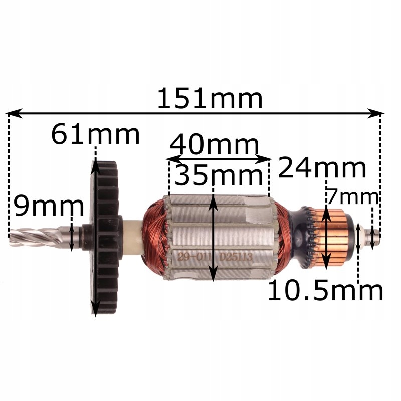 Dewalt D25103 Hammer Rotor
