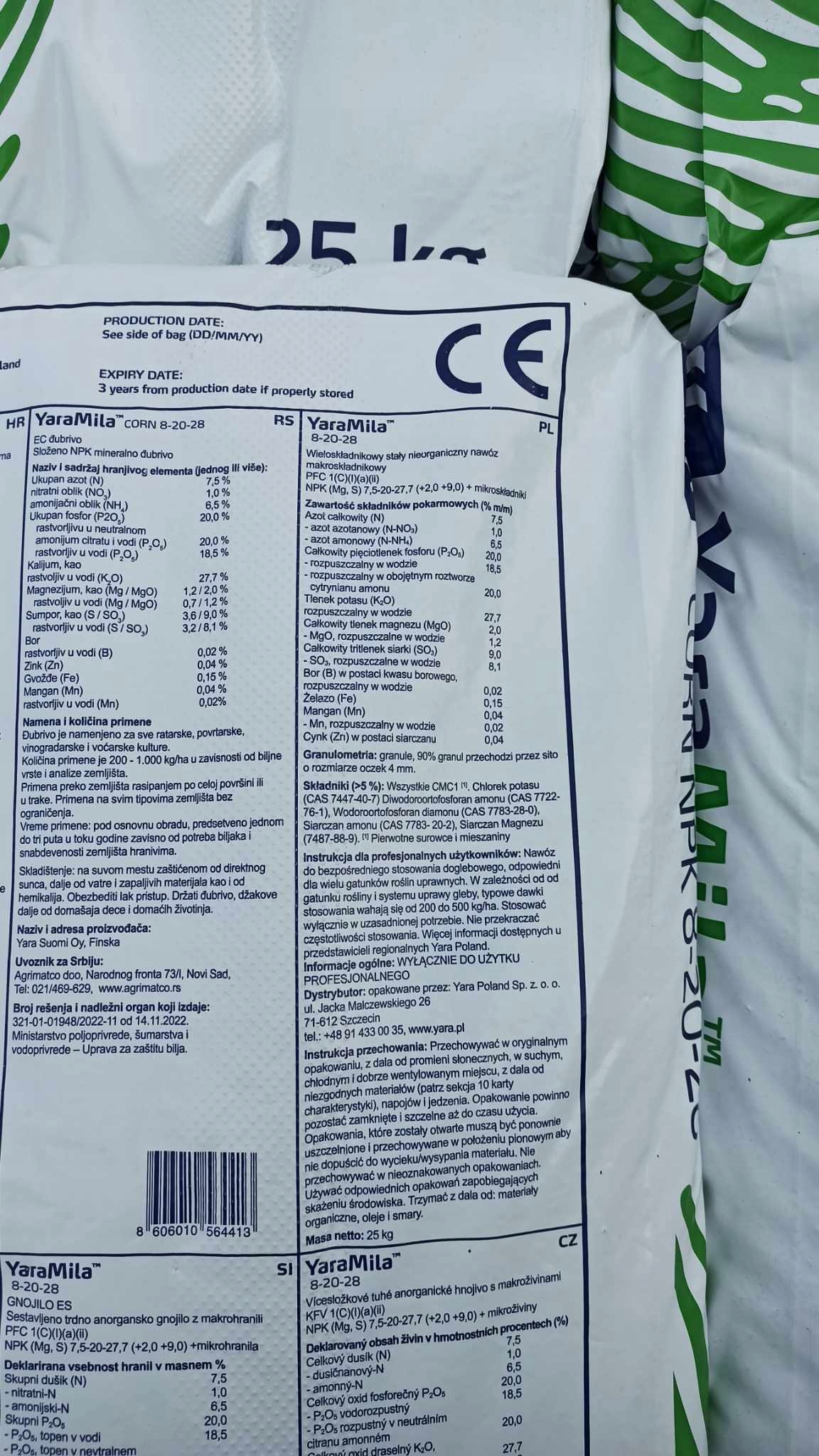 YARA MILA CORN 8-20-28 25kg HIT GRASS viaczložkové hnojivo