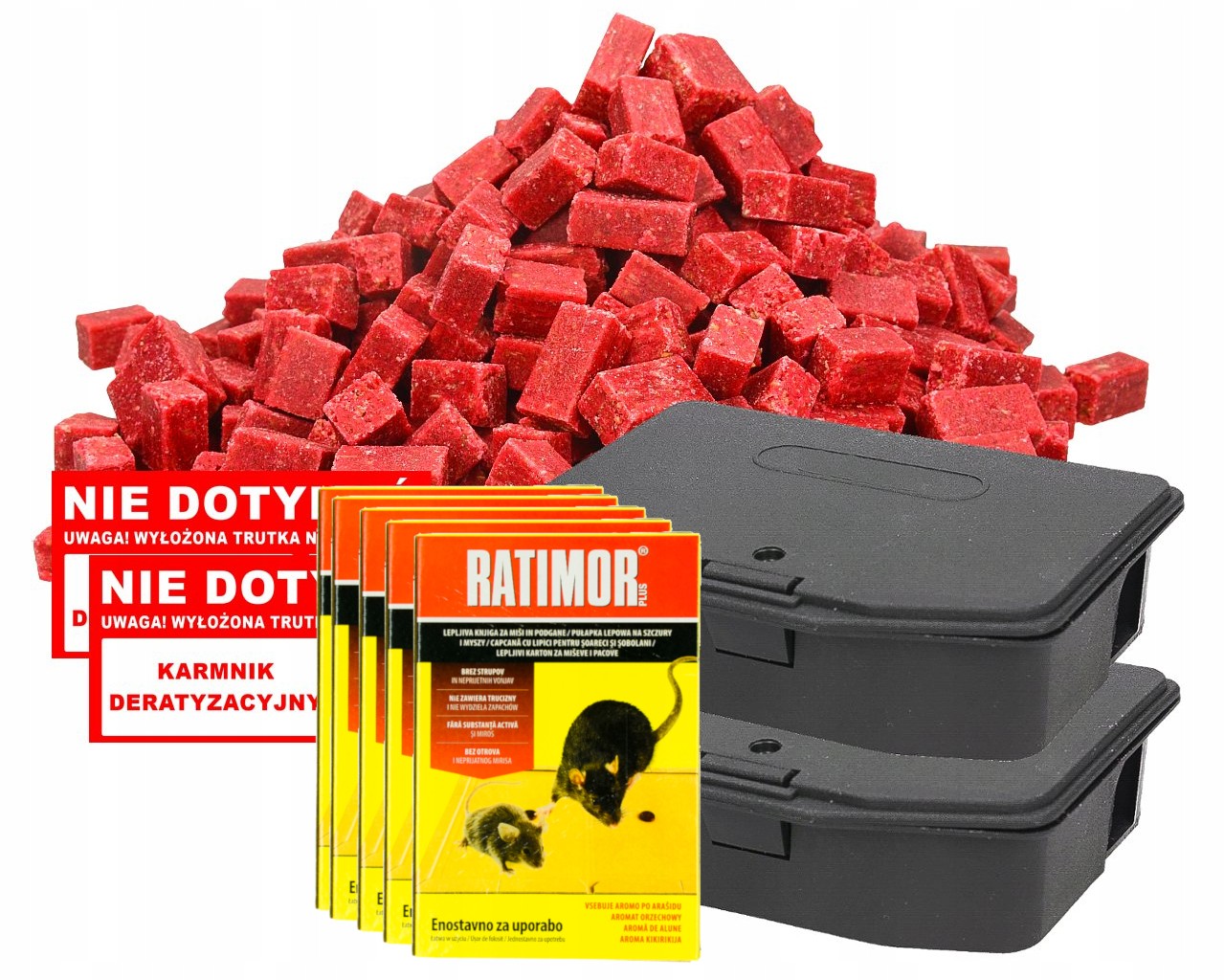 Ratimor jed na myši a potkany kocka 1 kg + sada