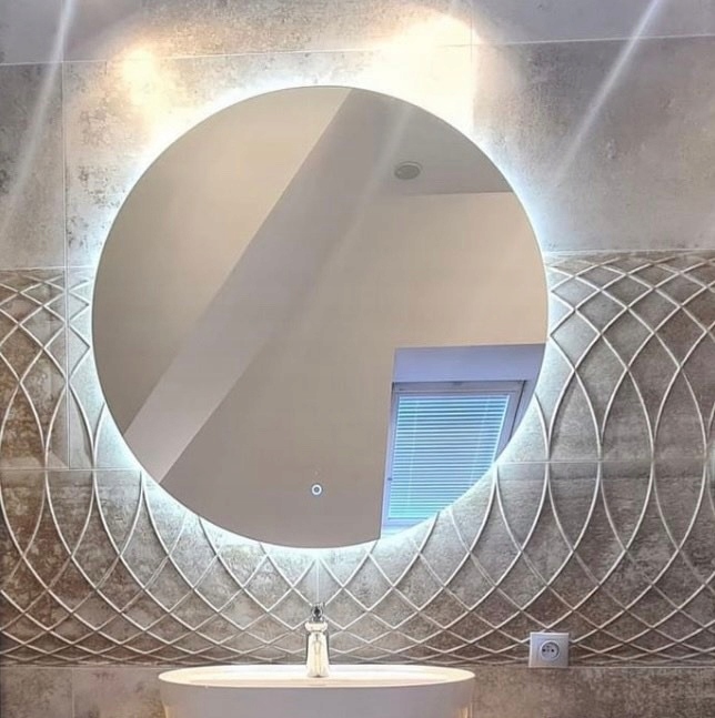 Okrúhle zrkadlo LED FI 60 cm dotykový prepínač