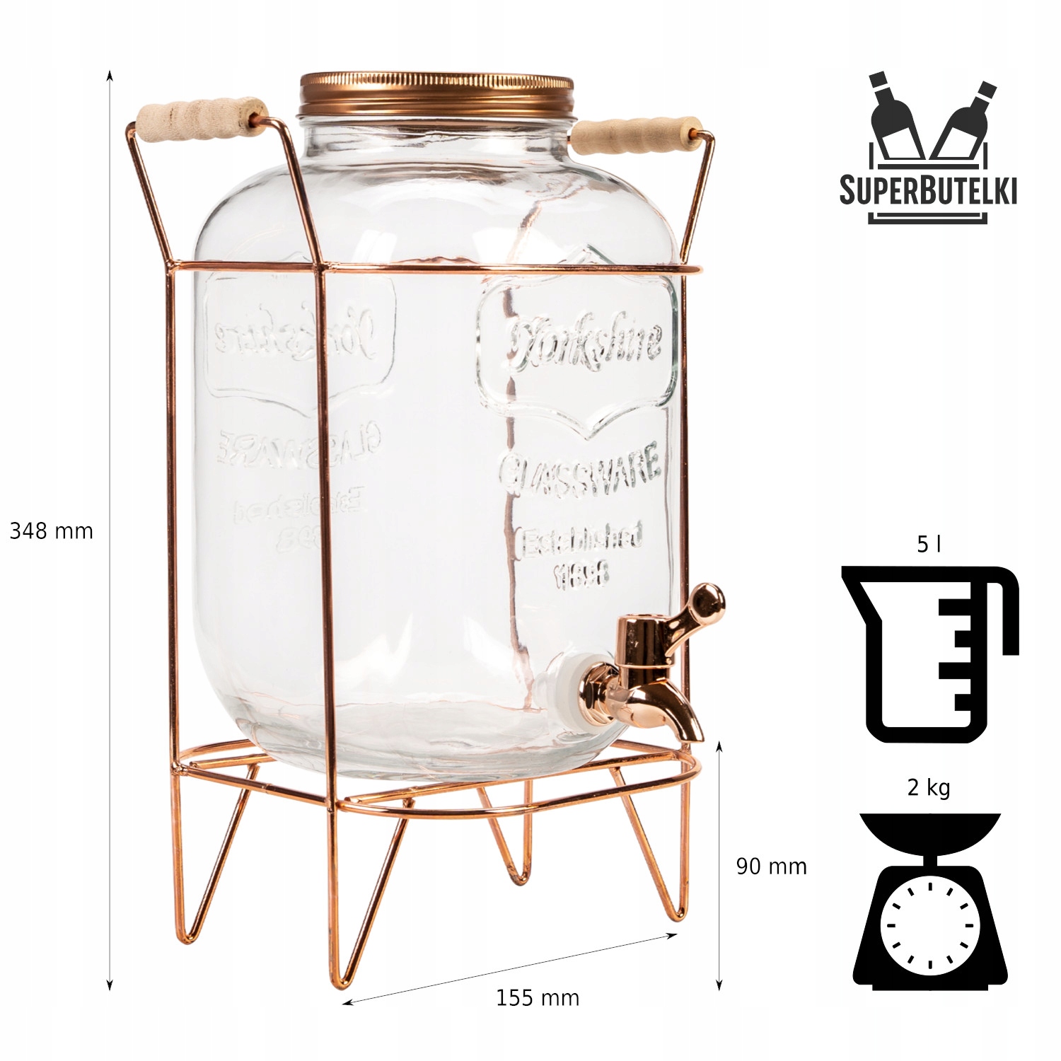 Nádoba s kohútikmi 5L pre vodnú limonádu