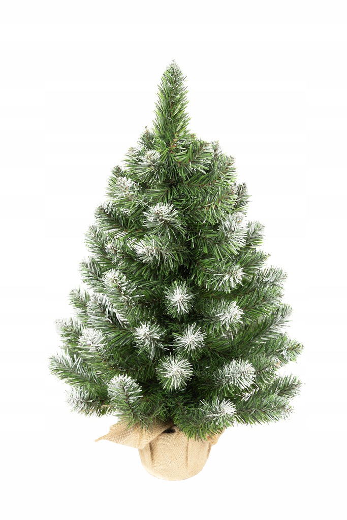 Malý umelý vianočný stromček s jutovým podstavcom, 50 cm