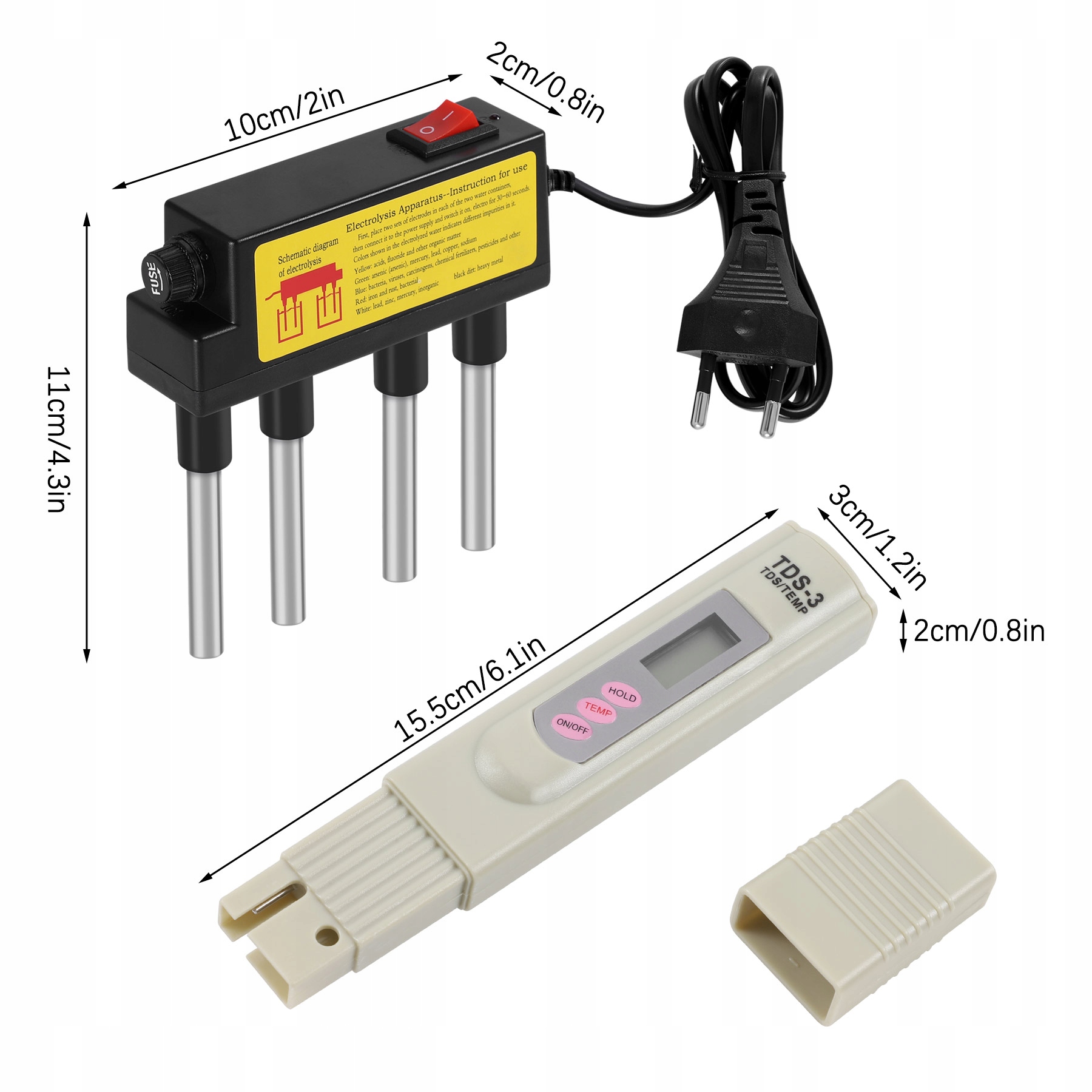 Elektrolyzerová farba testera voda