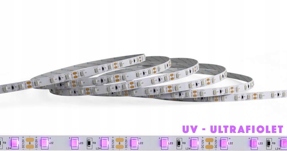 LED pásik 5m 12V 24W 2835 UV ultrafialová prémia