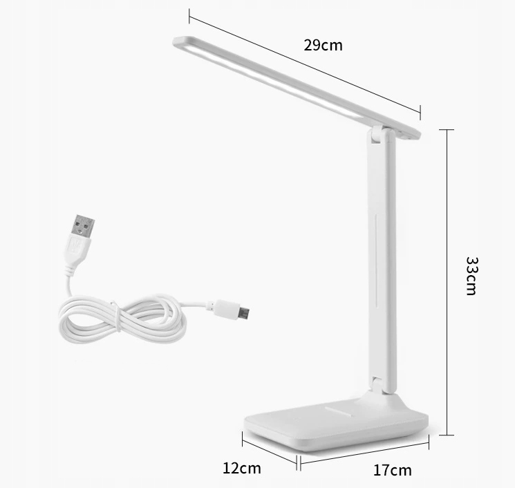 Školská stolová lampa pre stôl USB 7W LED dotyk