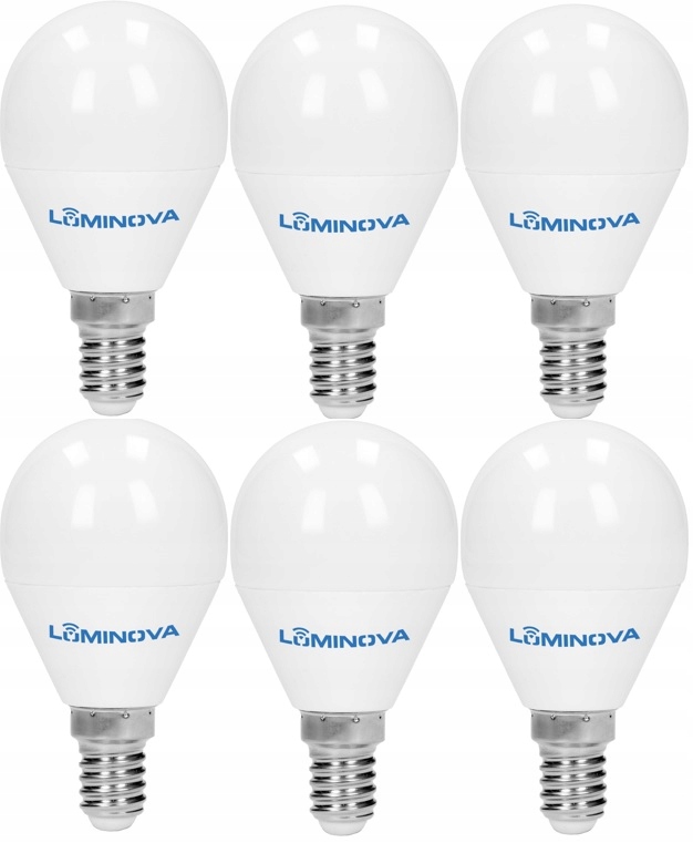 Luminova LED žiarovky E14, 6 W, 3 000 K, súprava 6 ks