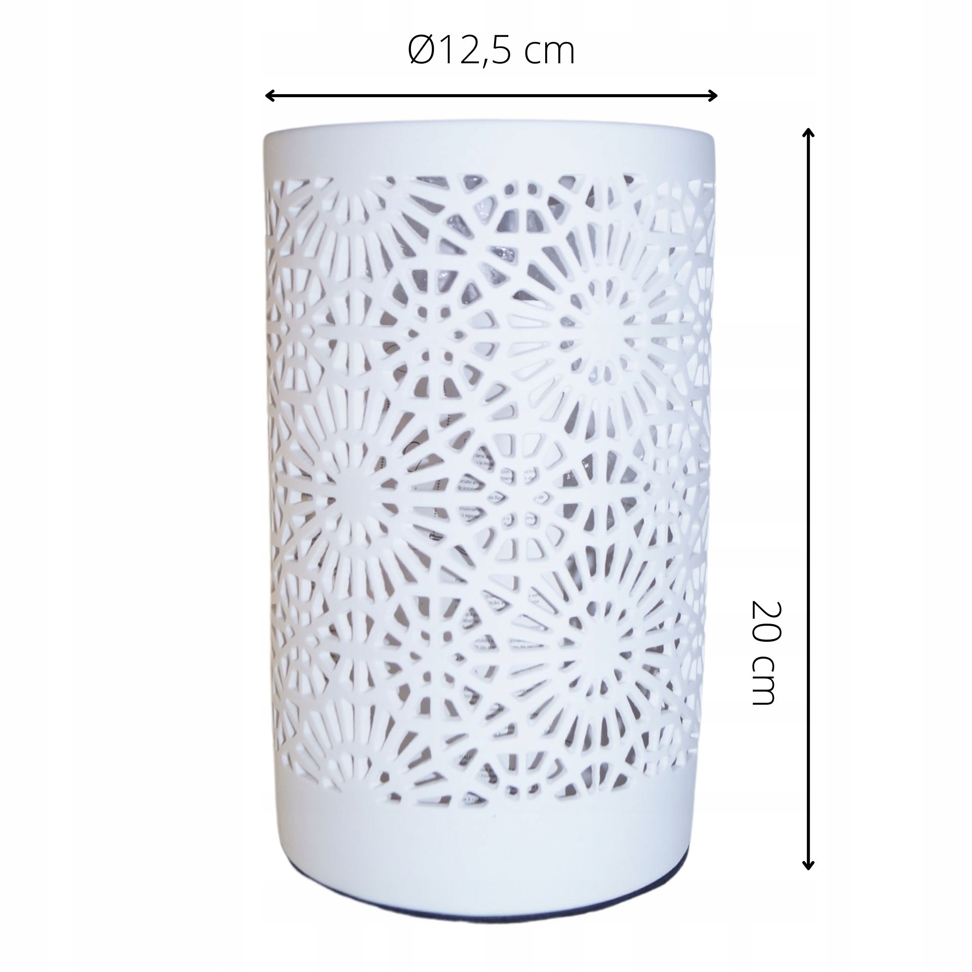 Lampa nočná lampa, biela KERAMIKA, OTEVRENÁ, 20 cm