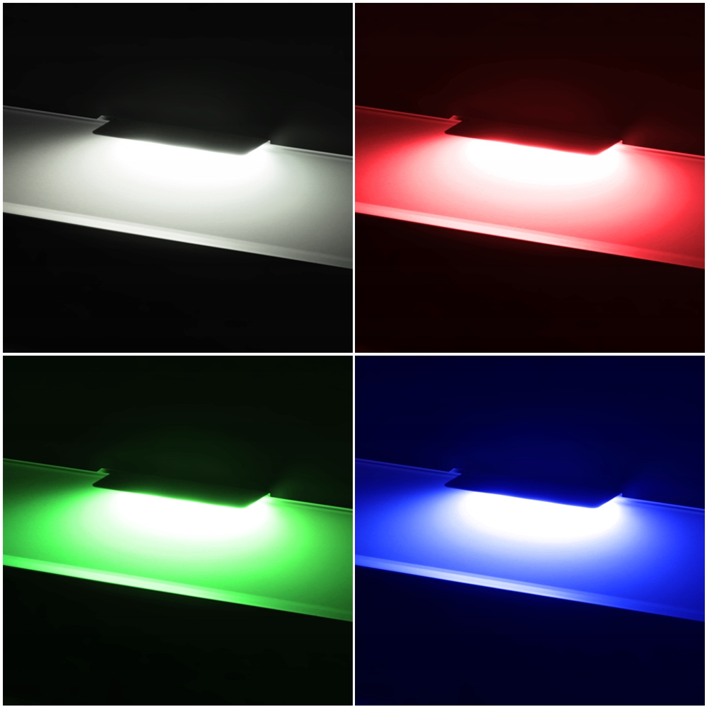 Plná 4 -bodová sada LED spona RGB pre sklenenú poličku