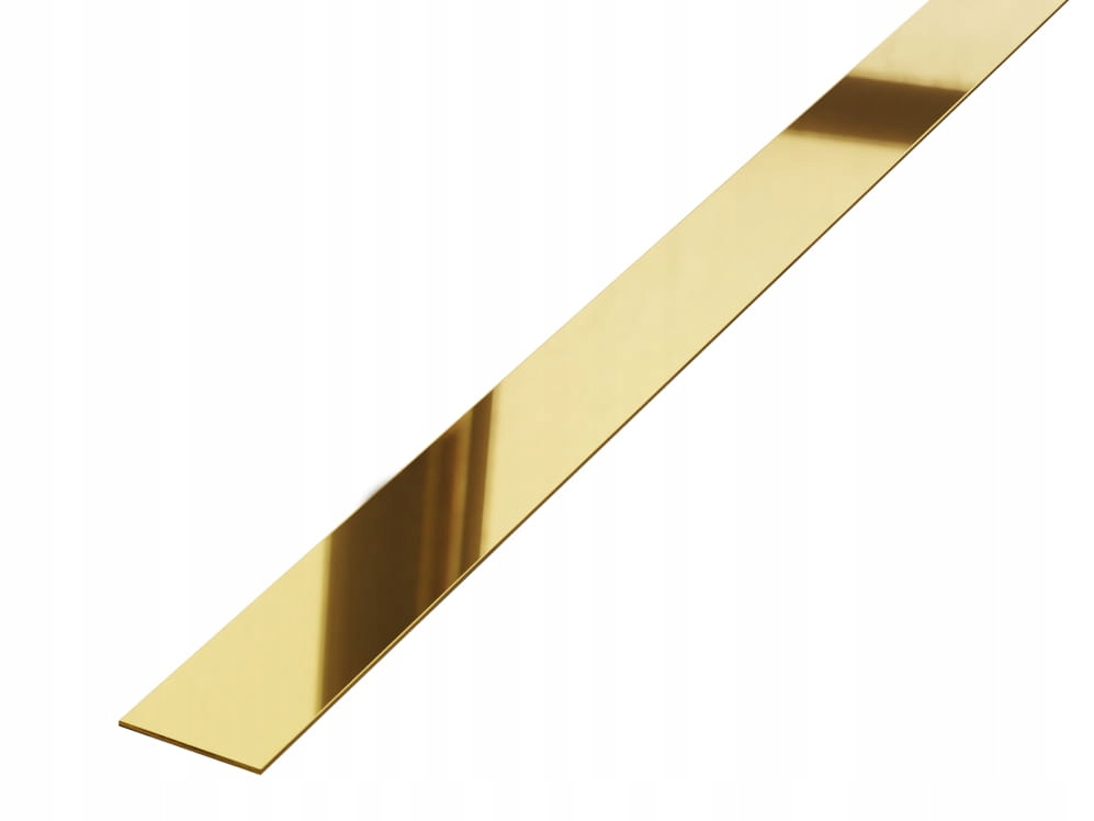 Zlatá dekoratívna lišta z nehrdzavejúcej ocele, 2 × 270 cm