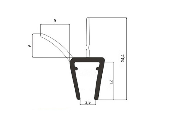 Tesnenie kabíny sprchy. UK13 Arch 1MB