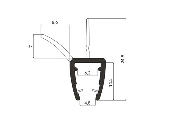 Tesnenia sprchy Bent UK03 Arch 1m
