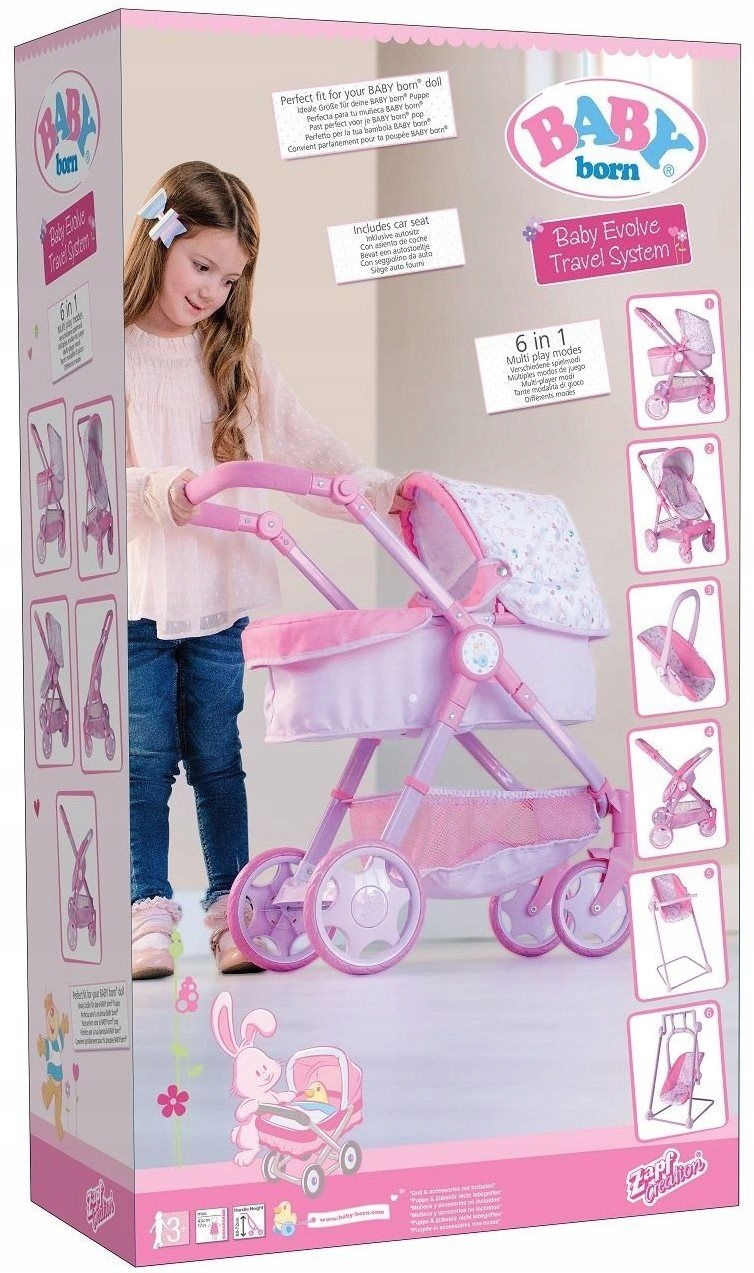 Baby born - detský kočík pre bábiky 6v1