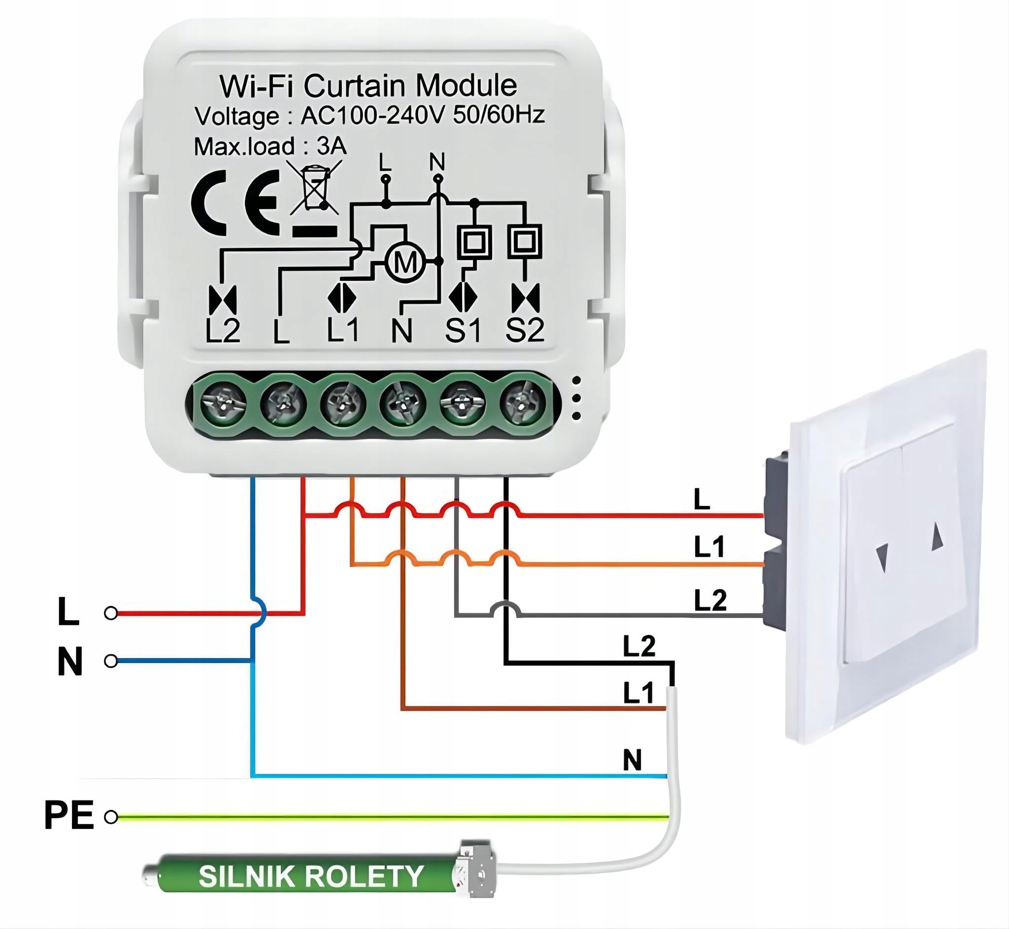 OVLÁDAČ ROLETY TUYA SMART HOME WIFI