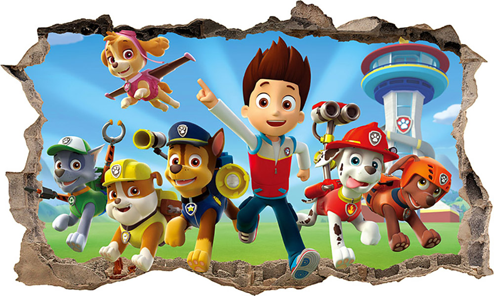 Nálepka plagát Paw Patrol 3d xxl + zadarmo