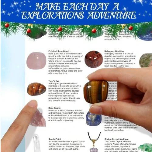 Adventný kalendár - Advent Calendar vianočné darčeky kamene