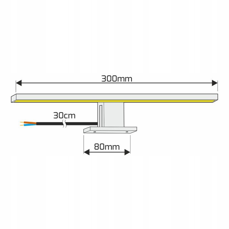 LEAM PAPE LABLE LED 230V WAKLET na zrkadle