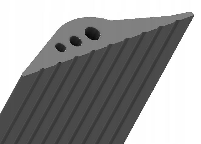 Garážové tesnenie, prah 3 MB brány, 78x14 mm