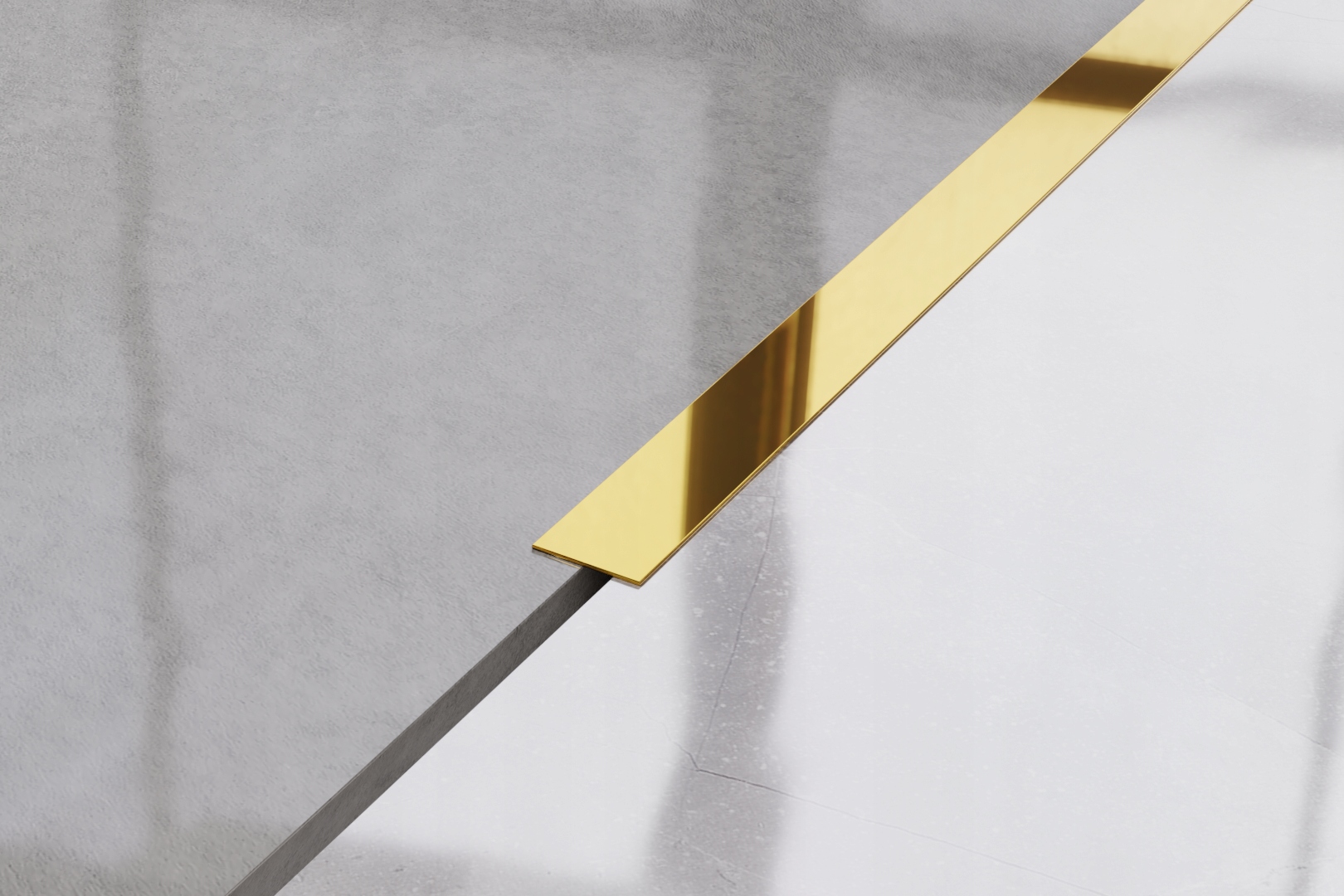 Zlatá dekoratívna lišta z nehrdzavejúcej ocele, 2 × 270 cm
