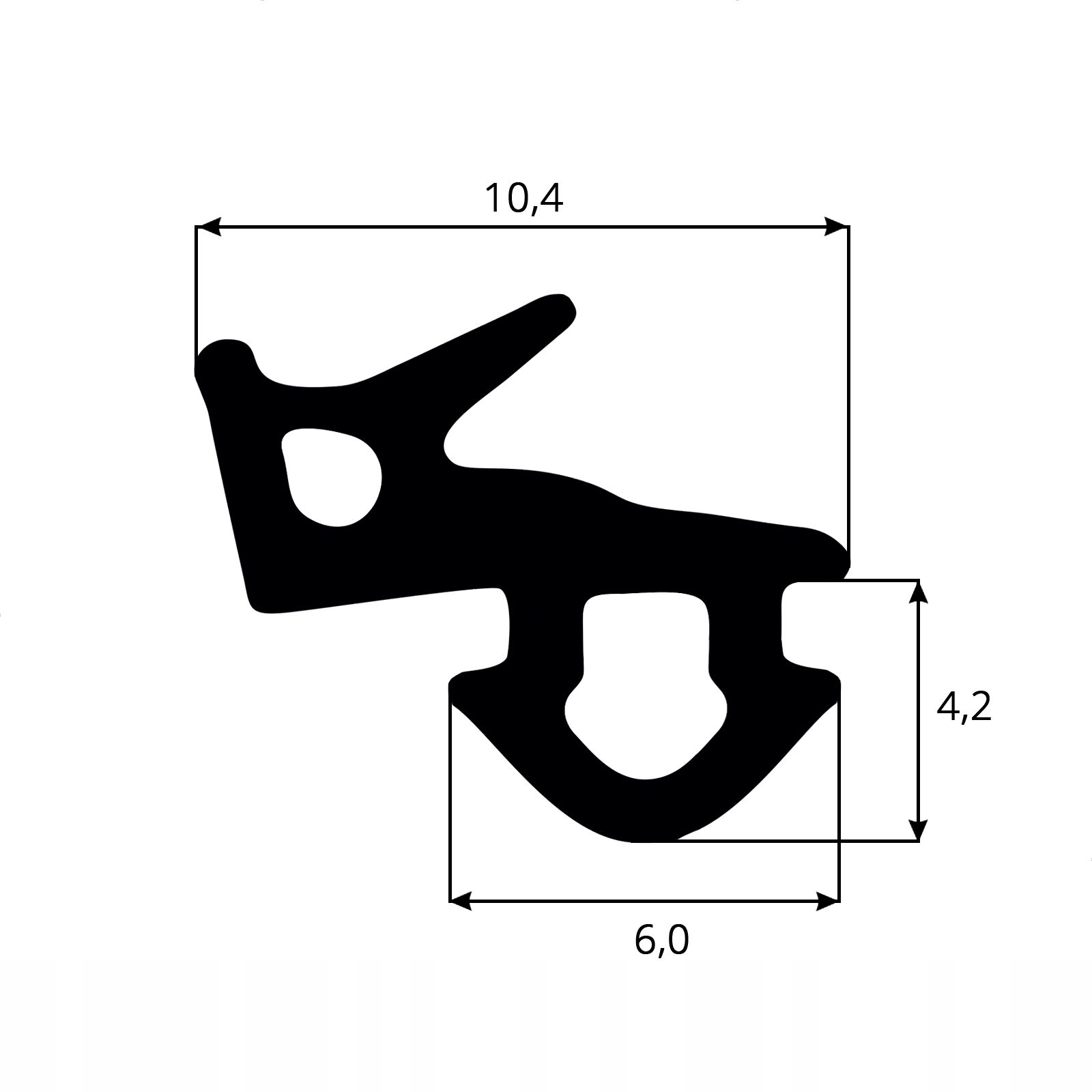 VEKA S -127 PVC okenné tesnenie - 50 m