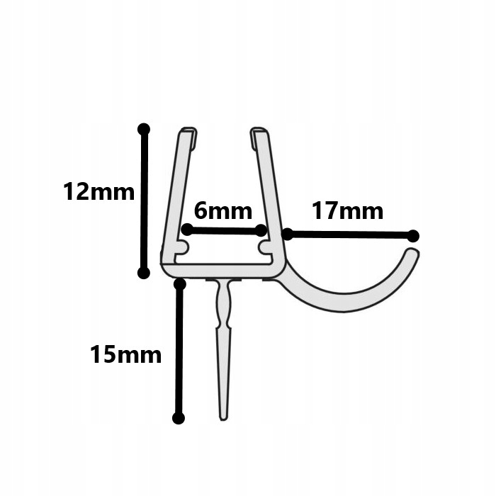 Tesnenie kabíny s odkvapmi s kapucňou 6 mm 100 cm