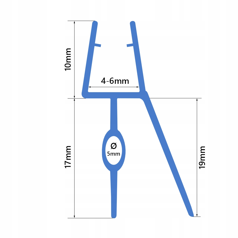 U9 tesnenie pre sprchovú skrinku 4 5 6 mm 100 cm