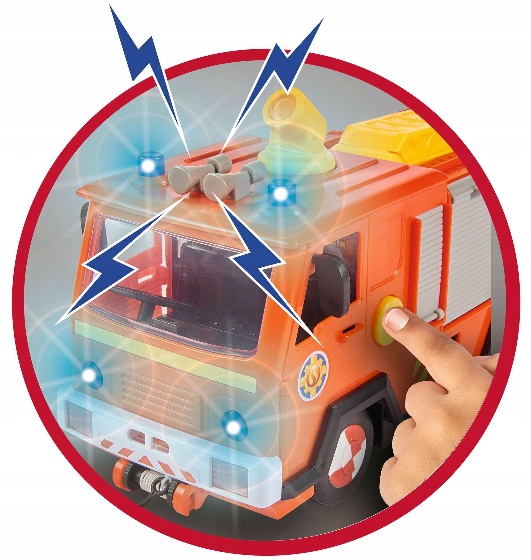 Požiarnik Sam - hasičské auto Jupiter Ultimate s pohyblivými časťami + 2 figúrky